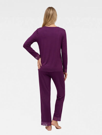 Marie France Dark Purple Women Orea Chemise SKU: PYOREACHEMISE_Dark Purple Image 04