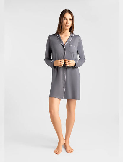 Marie France_Dark Grey_Osanna Chemise_PYOSANNACHEMISE_Dark Grey_02