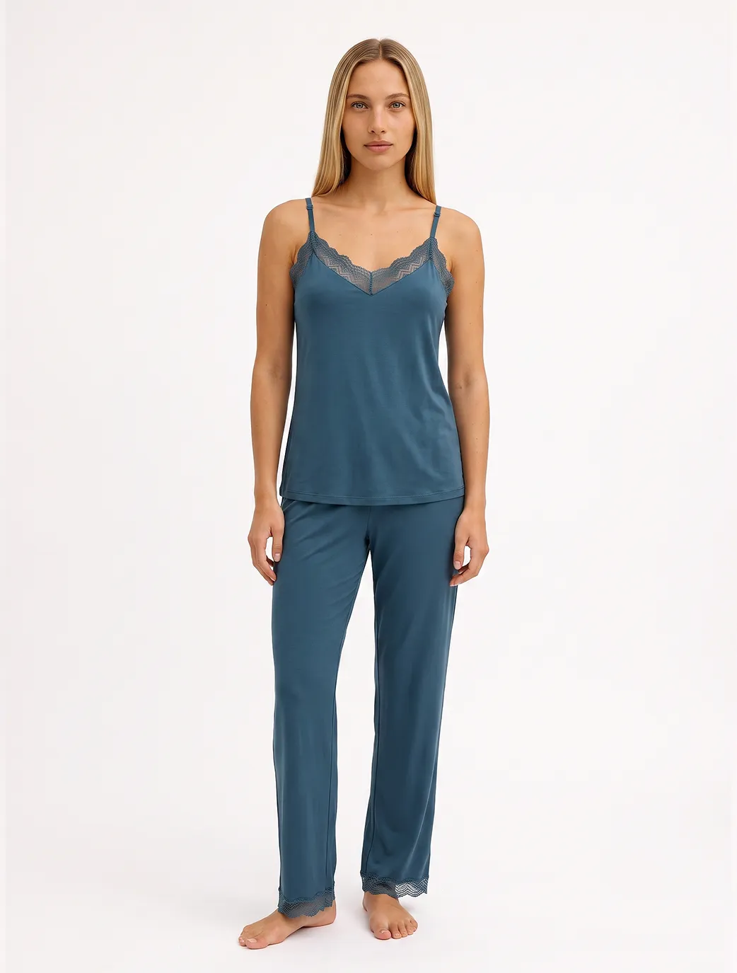 Marie France Blue Green Women Palora Pant SKU: PYPALORAPANT_BLUE GREEN Image 01