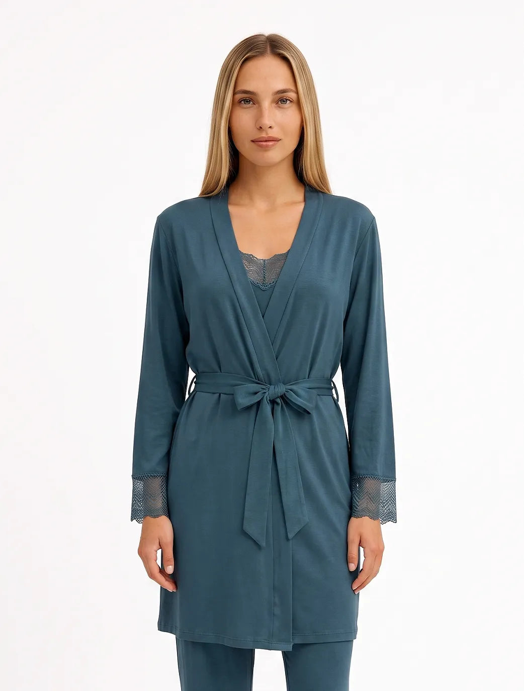 Marie France Blue Green Women Palora Robe SKU: PYPALORAROBE_BLUE GREEN Image 01