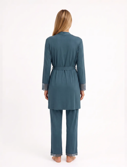 Marie France Blue Green Women Palora Robe SKU: PYPALORAROBE_BLUE GREEN Image 04