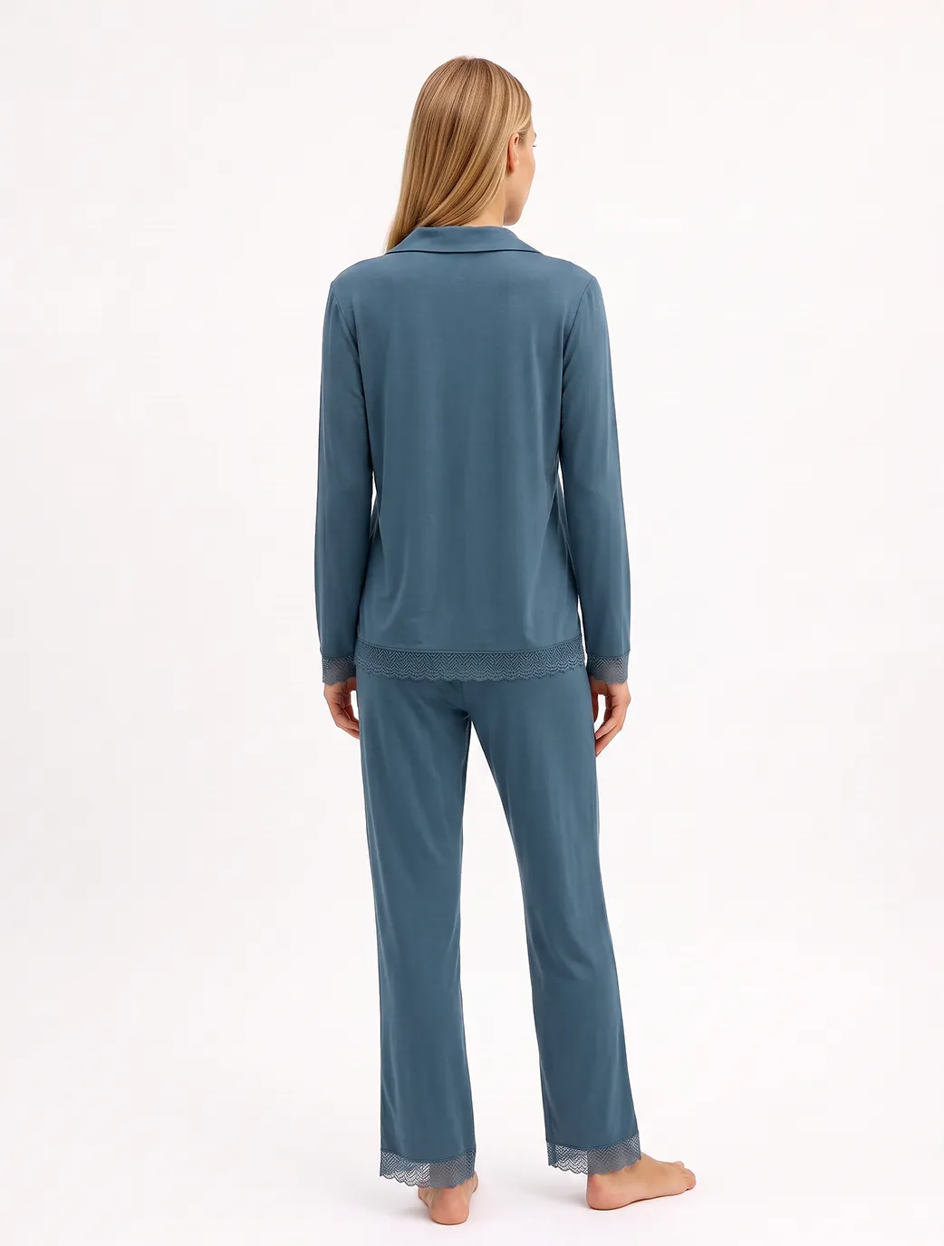 Marie France Blue Green Women Penira Pant SKU: PYPENIRAPANT_BLUE GREEN Image 02