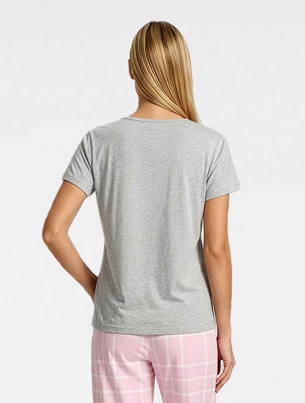 Marie France Grey Melange Women Ruba T-Shirt SKU: PYRUBATSHIRT_GREY MELANGE Image 02