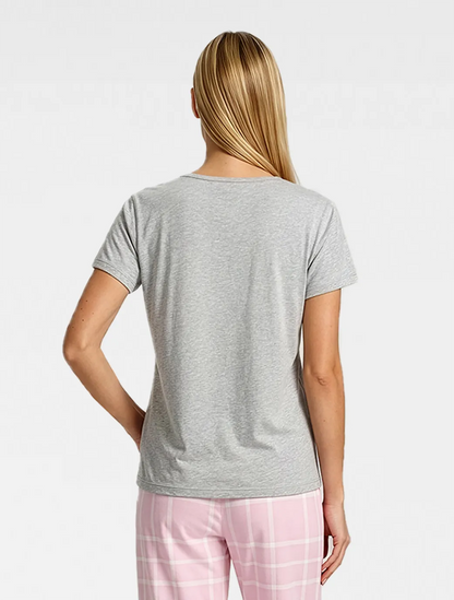 Marie France Grey Melange Women Ruba T-Shirt SKU: PYRUBATSHIRT_GREY MELANGE Image 02