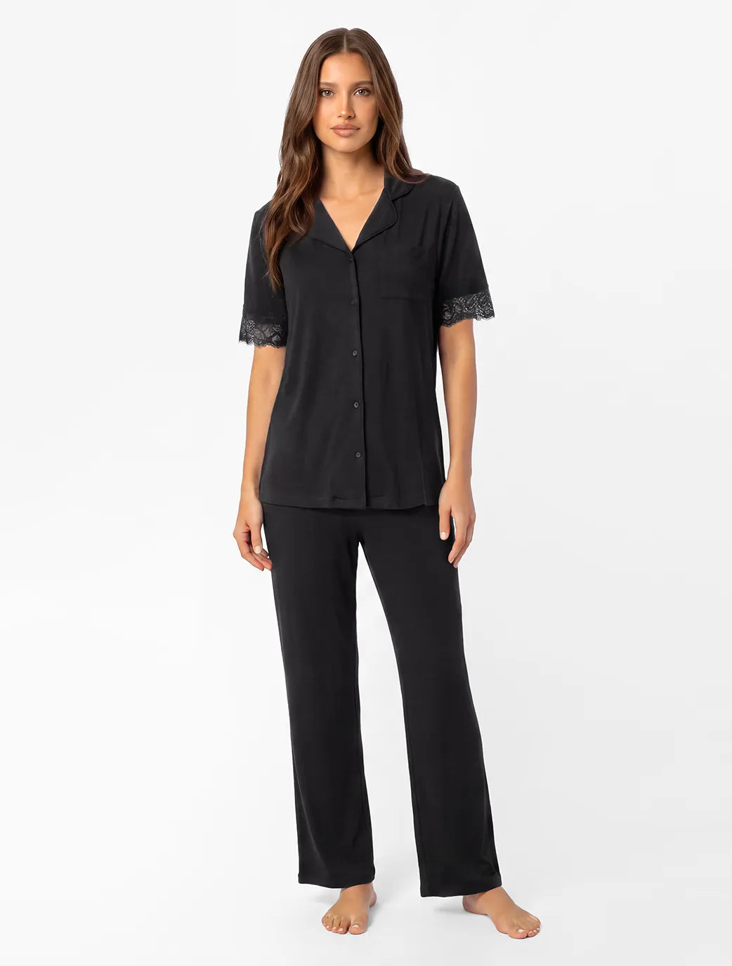 Marie France Black Women Sayla Chemise SKU: PYSAYLACHEMISE_BLACK Image 03