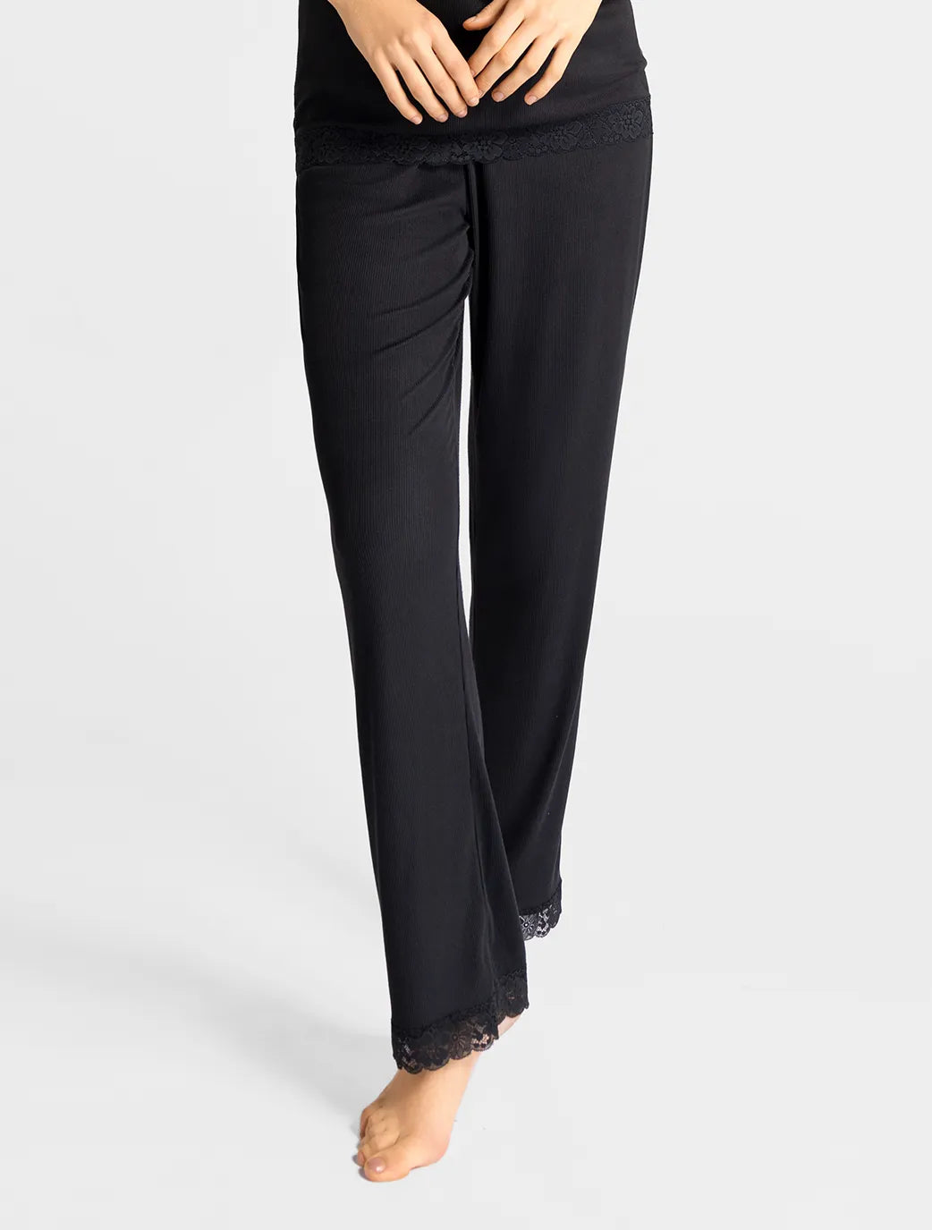 Marie France Black Women Sera Pant SKU: PYSERAPANT_Black Image 03