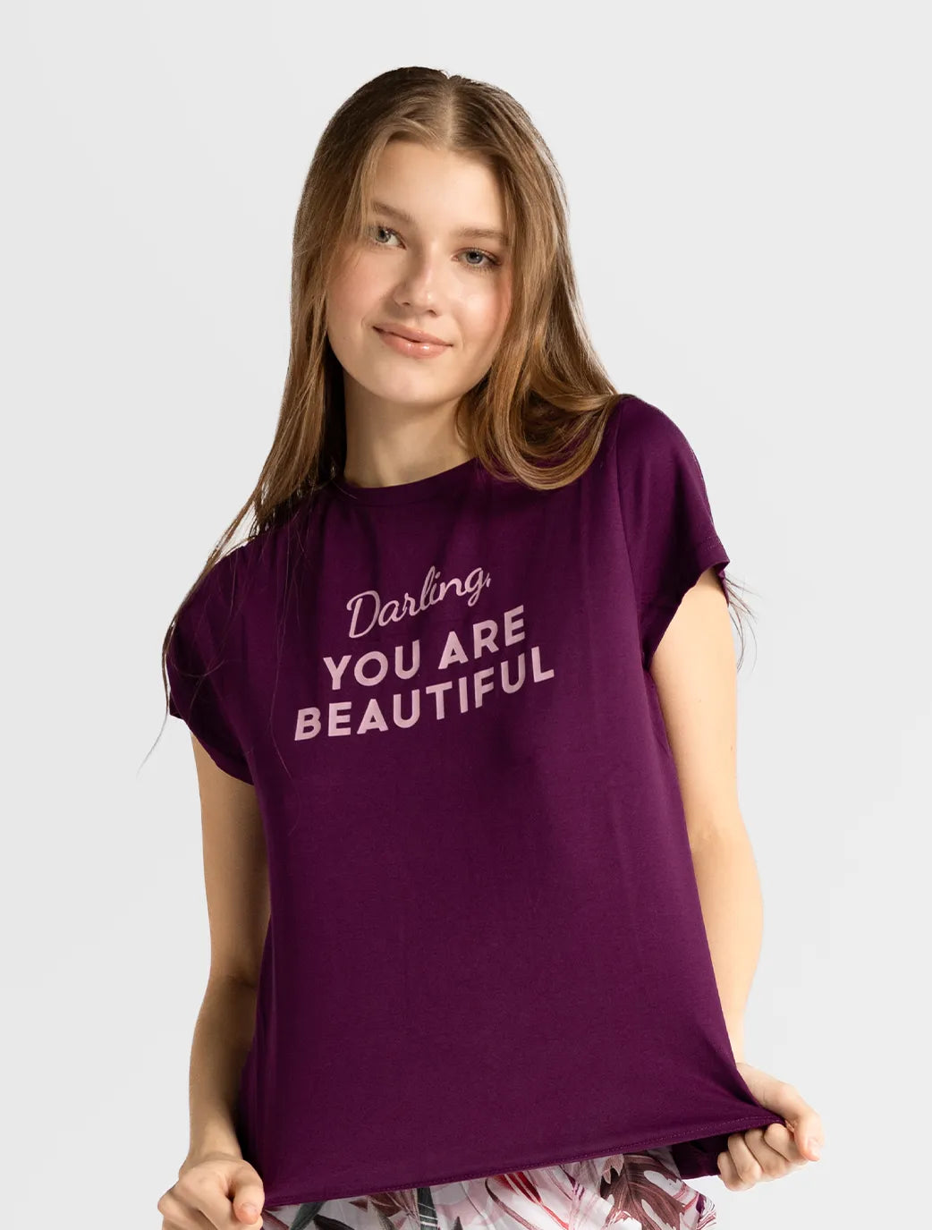 Marie France Burgundy Women Serela T-Shirt Cvc SKU: PYSERELAT-SHIRTCVC_Burgundy Image 01