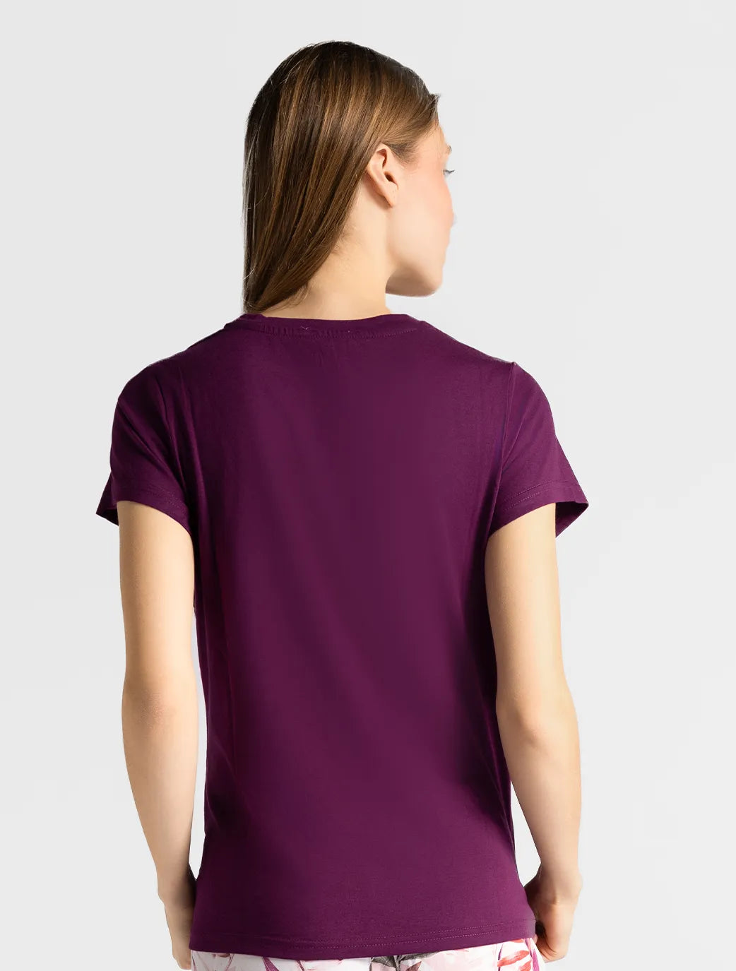 Marie France Burgundy Women Serela T-Shirt Cvc SKU: PYSERELAT-SHIRTCVC_Burgundy Image 02