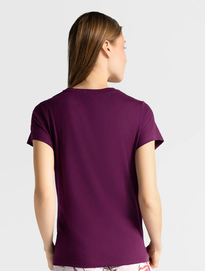 Marie France Burgundy Women Serela T-Shirt Cvc SKU: PYSERELAT-SHIRTCVC_Burgundy Image 02