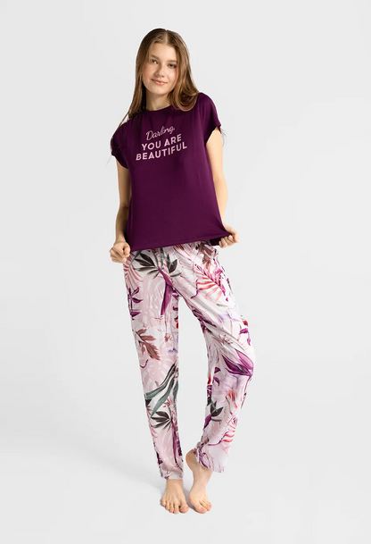 Marie France Burgundy Women Serela T-Shirt Cvc SKU: PYSERELAT-SHIRTCVC_Burgundy Image 03