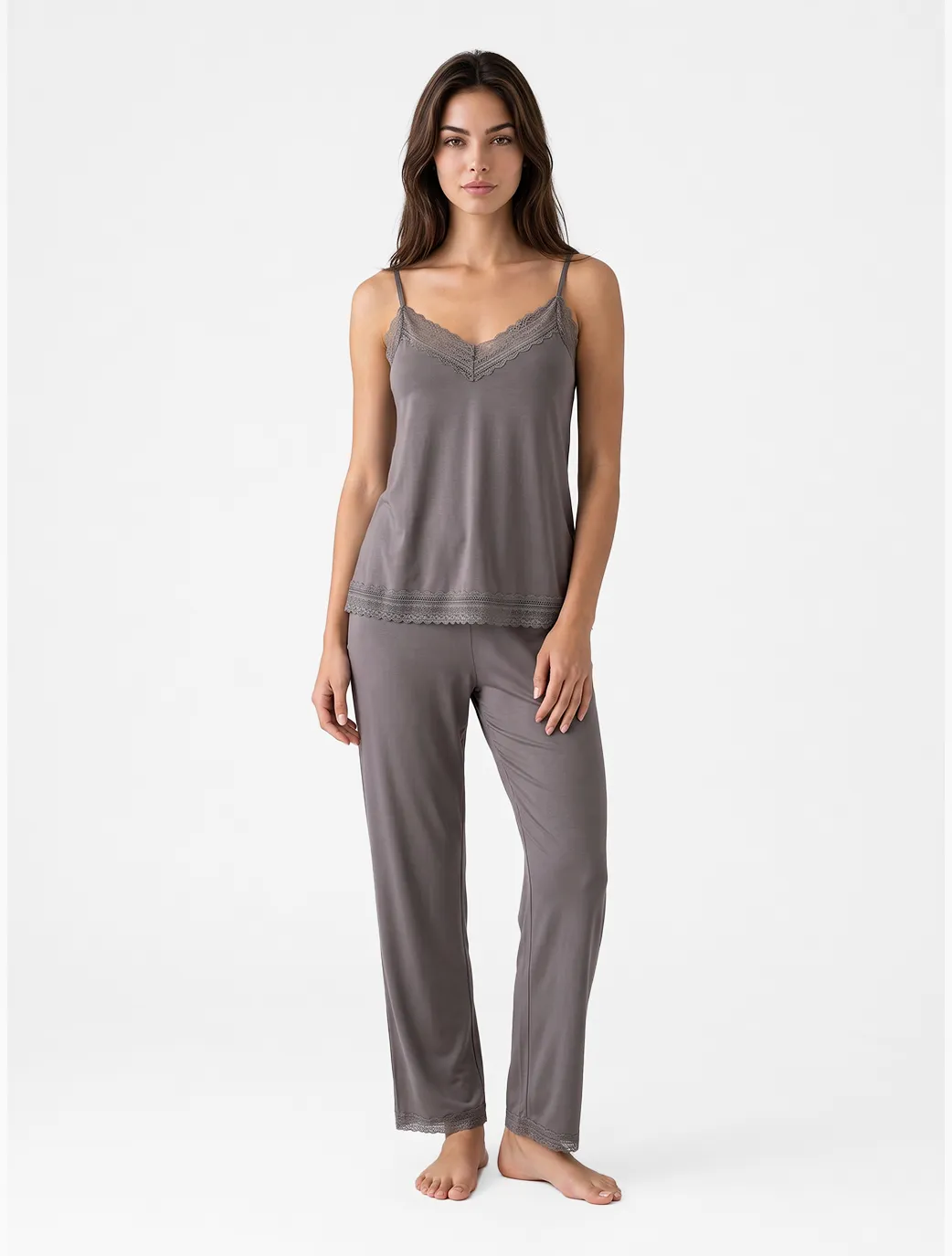 Marie France Grey Women Silvra Pant SKU: PYSILVRAPANT_GREY Image 01
