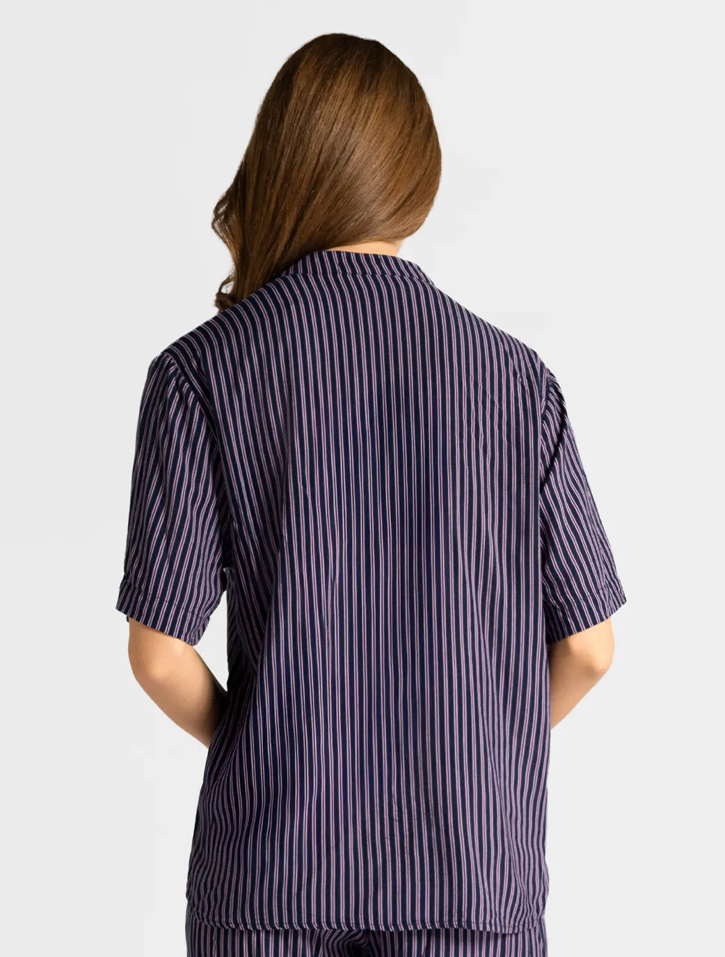 Marie France Multicolor Women Somora Stripe Button-Down Sleep Chemise SKU: PYSOMORACHEMISE_Multicolor Image 02