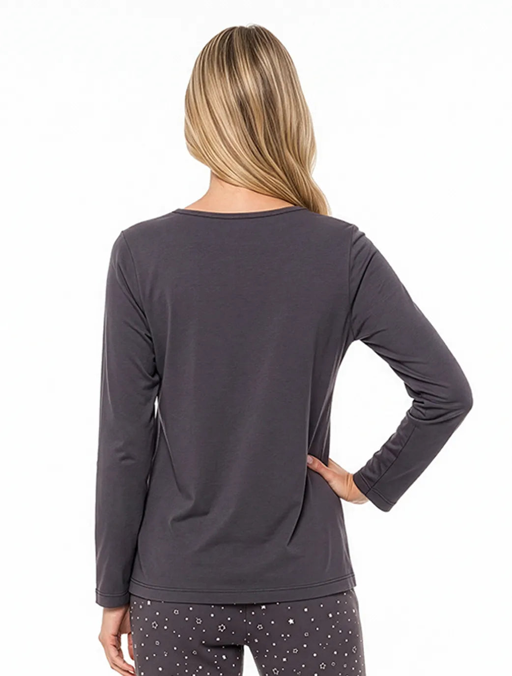 Marie France Dark Grey Women Sorala Top SKU: PYSORALATOP_DARK GREY Image 02