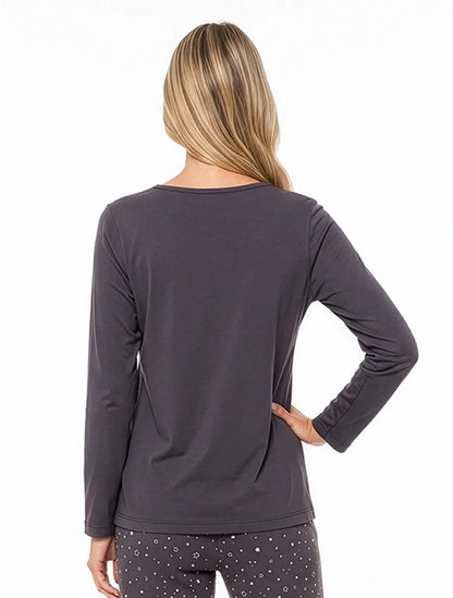 Marie France Dark Grey Women Sorala Top SKU: PYSORALATOP_DARK GREY Image 02