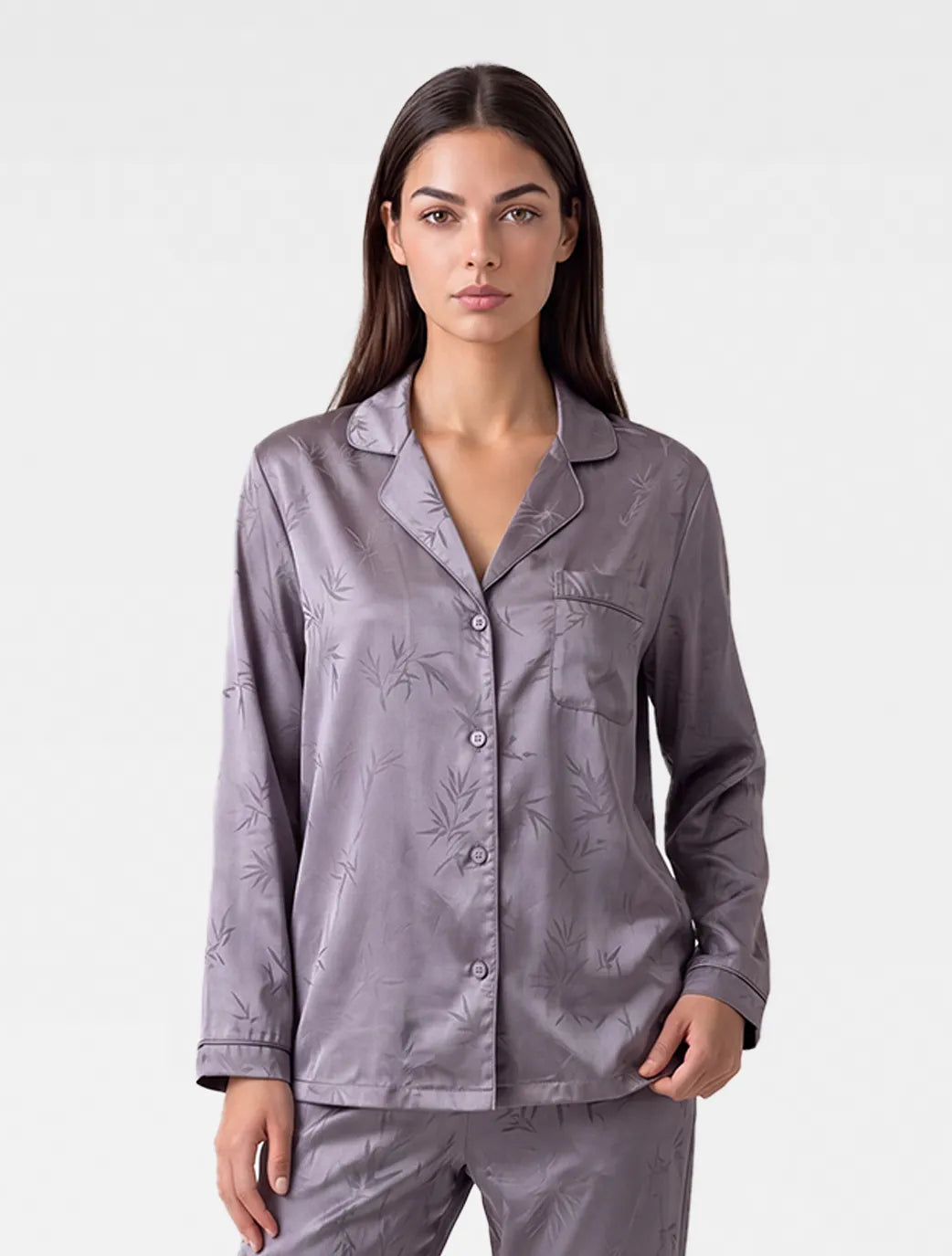 Marie France Purple Women Vador Chemise SKU: PYVADORCHEMISE_Purple Image 01