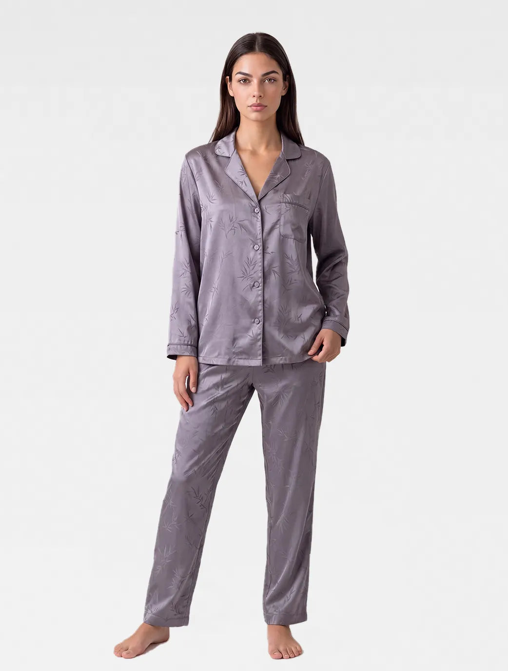 Marie France Purple Women Vador Chemise SKU: PYVADORCHEMISE_Purple Image 03