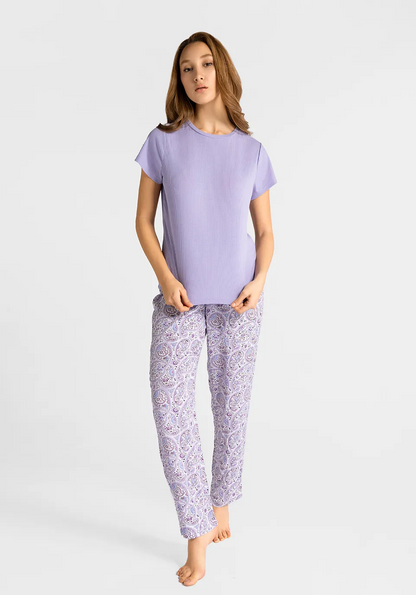 Marie France Velora T-Shirt Ribbed_Lilac Women Velora T-Shirt Ribbed SKU: PYVELORAT-SHIRTRIBBE_Lilac Image 03