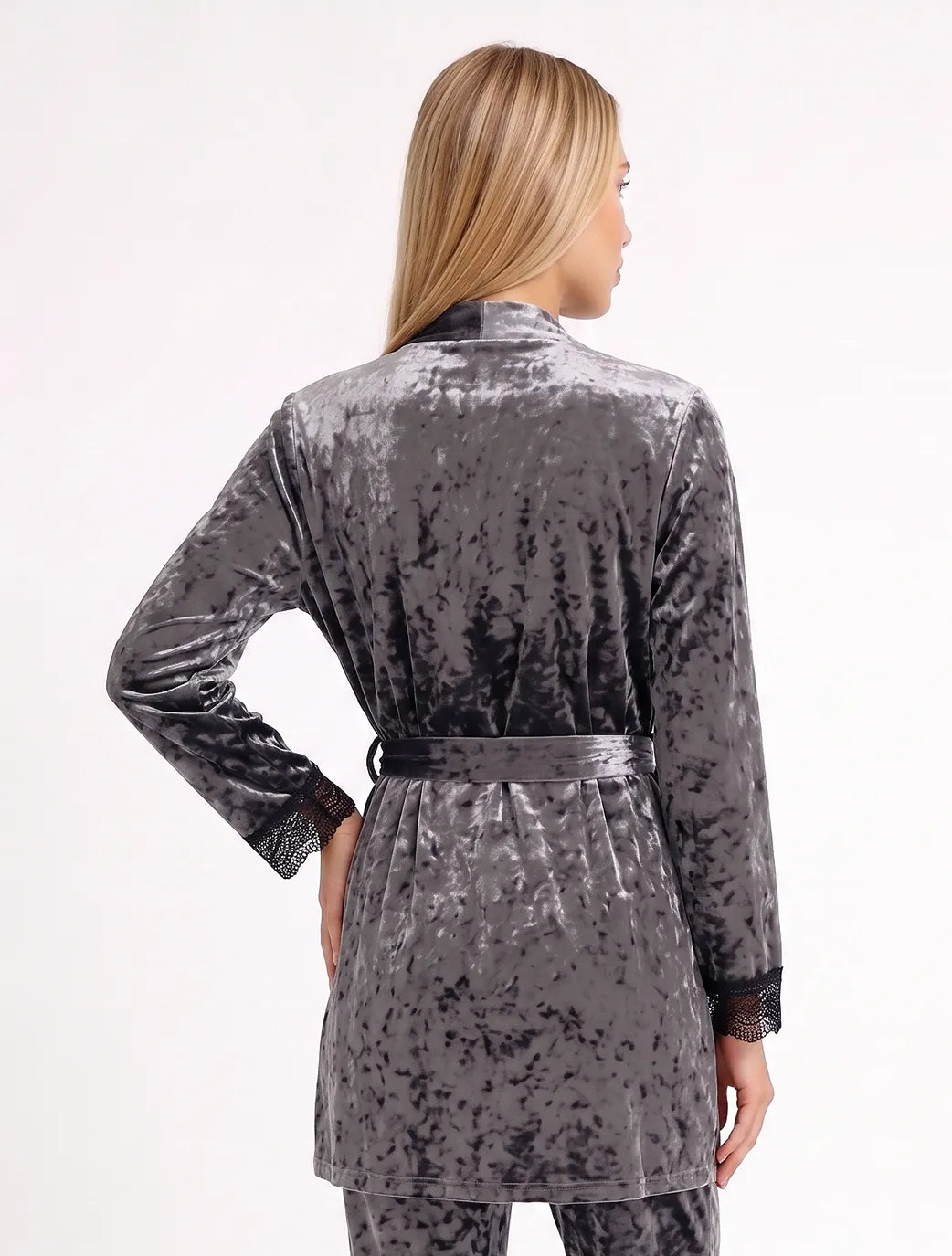 Marie France Grey Women Vireya Robe SKU: PYVIREYAROBE_GREY Image 02