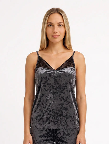 Marie France Grey Women Vireya Top SKU: PYVIREYATOP_GREY Image 01