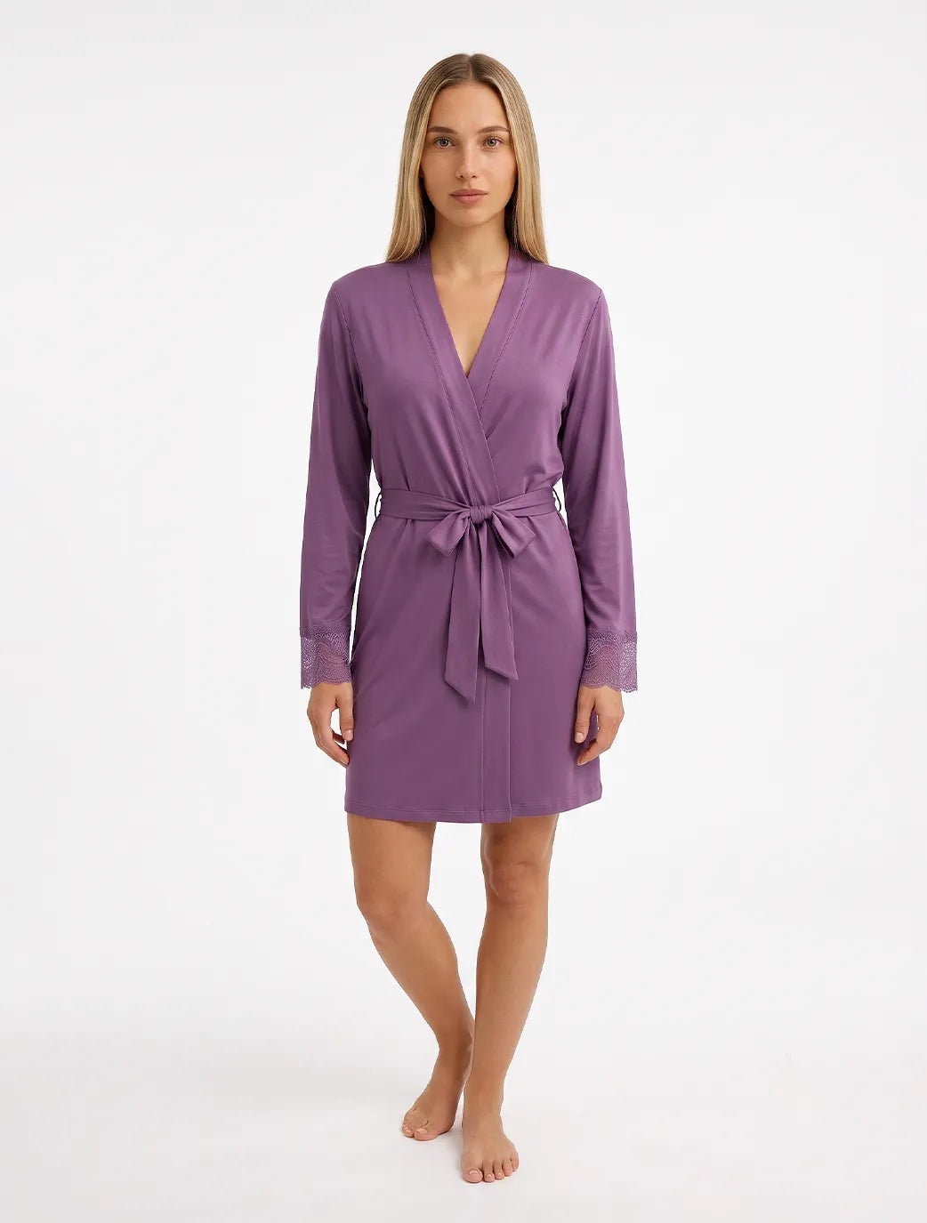 Marie France Light Purple Women Vlack Robe SKU: PYVLACKROBE_LIGHT PURPLE Image 03