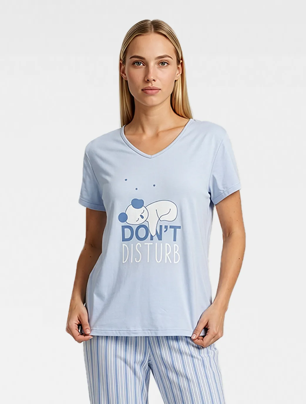 Marie France Blue Women Yasmi T-Shirt SKU: PYYASMITSHIRT_Blue Image 01