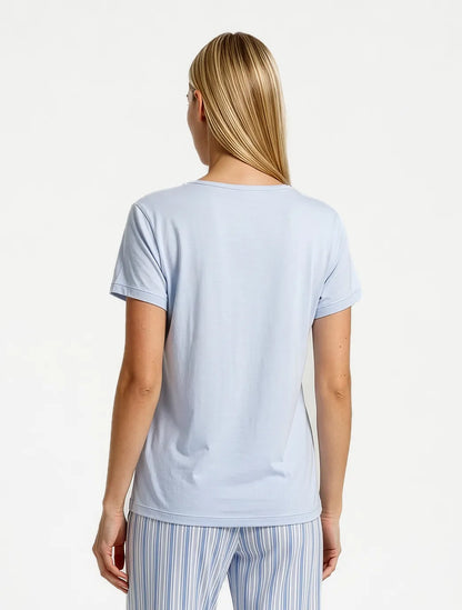 Marie France Blue Women Yasmi T-Shirt SKU: PYYASMITSHIRT_Blue Image 02