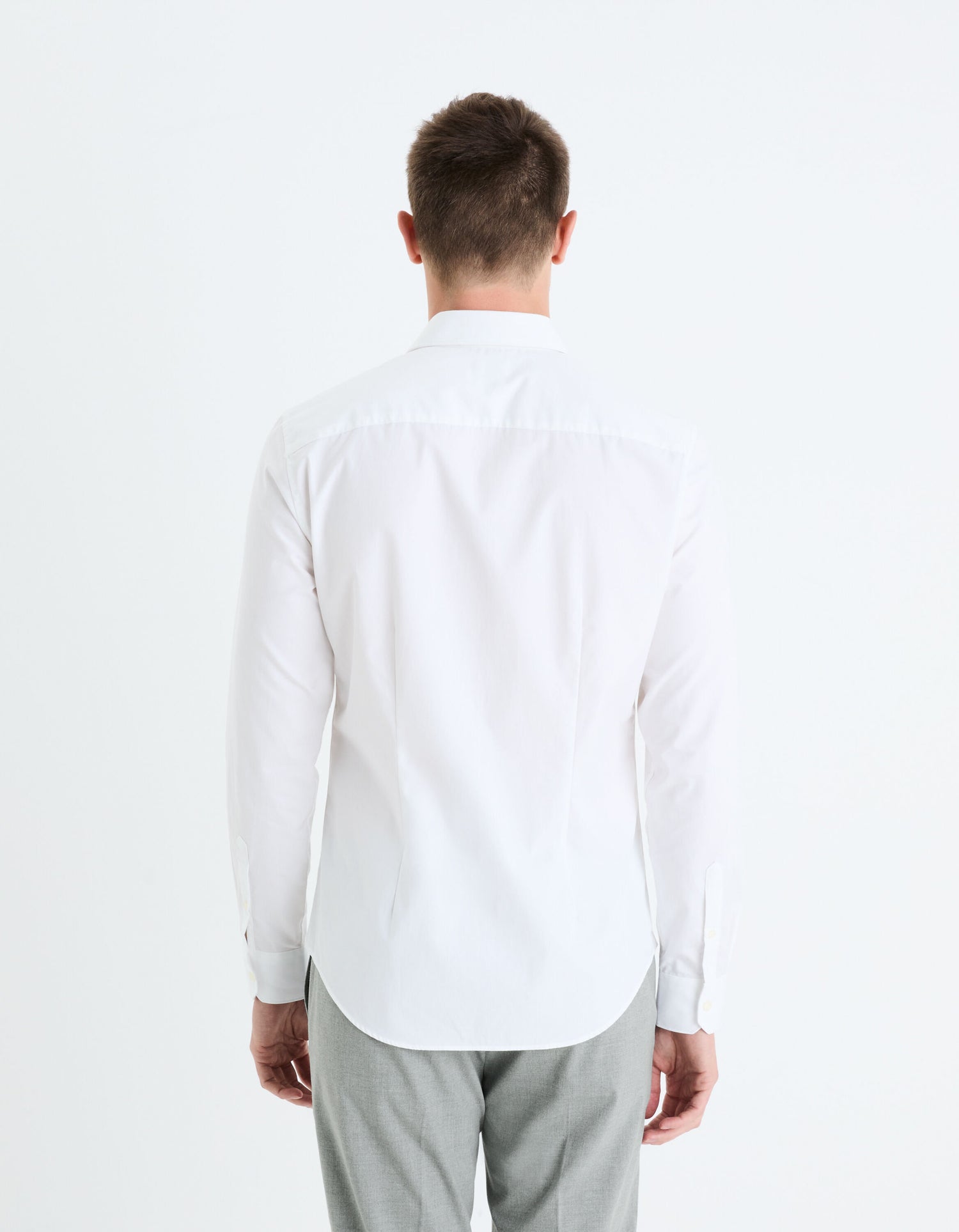 Slim Cotton Shirt - White_04