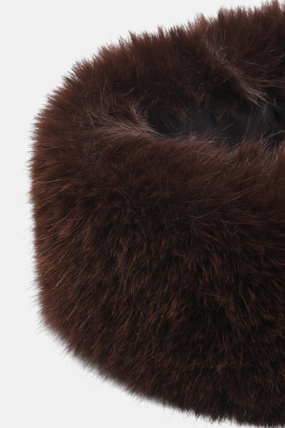 Luisa Spagnoli Marrone Women Ricci Faux Fur Headband SKU: RICCI_0908 Image 03