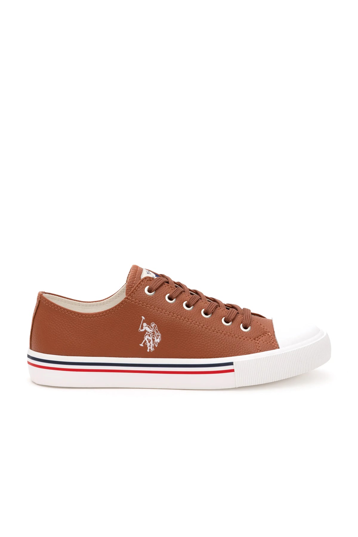 U.S. Polo Assn. Tobacco Men Tobacco Lace Up Low Top Trainers SKU: S081SZ0330 2068344_VR099 Image 01
