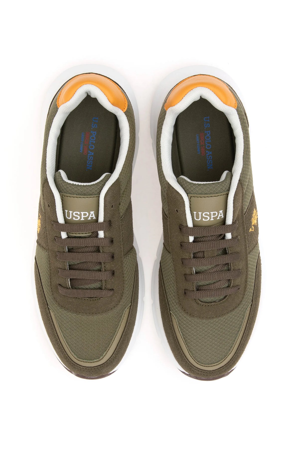 U.S. Polo Assn. Khaki Men Khaki Mesh Running Trainers SKU: S081SZ0330 2158074_VR027 Image 05