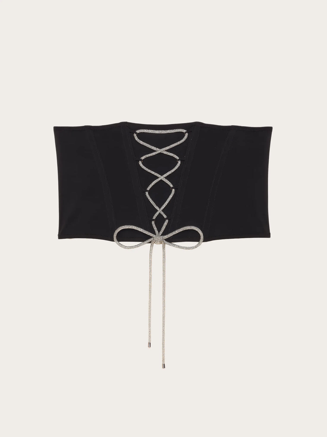 Yamamay_Black_Microfiber Waist Cincher with Crossed Jewel Details - The Body Collection_SAAD184004_072_02