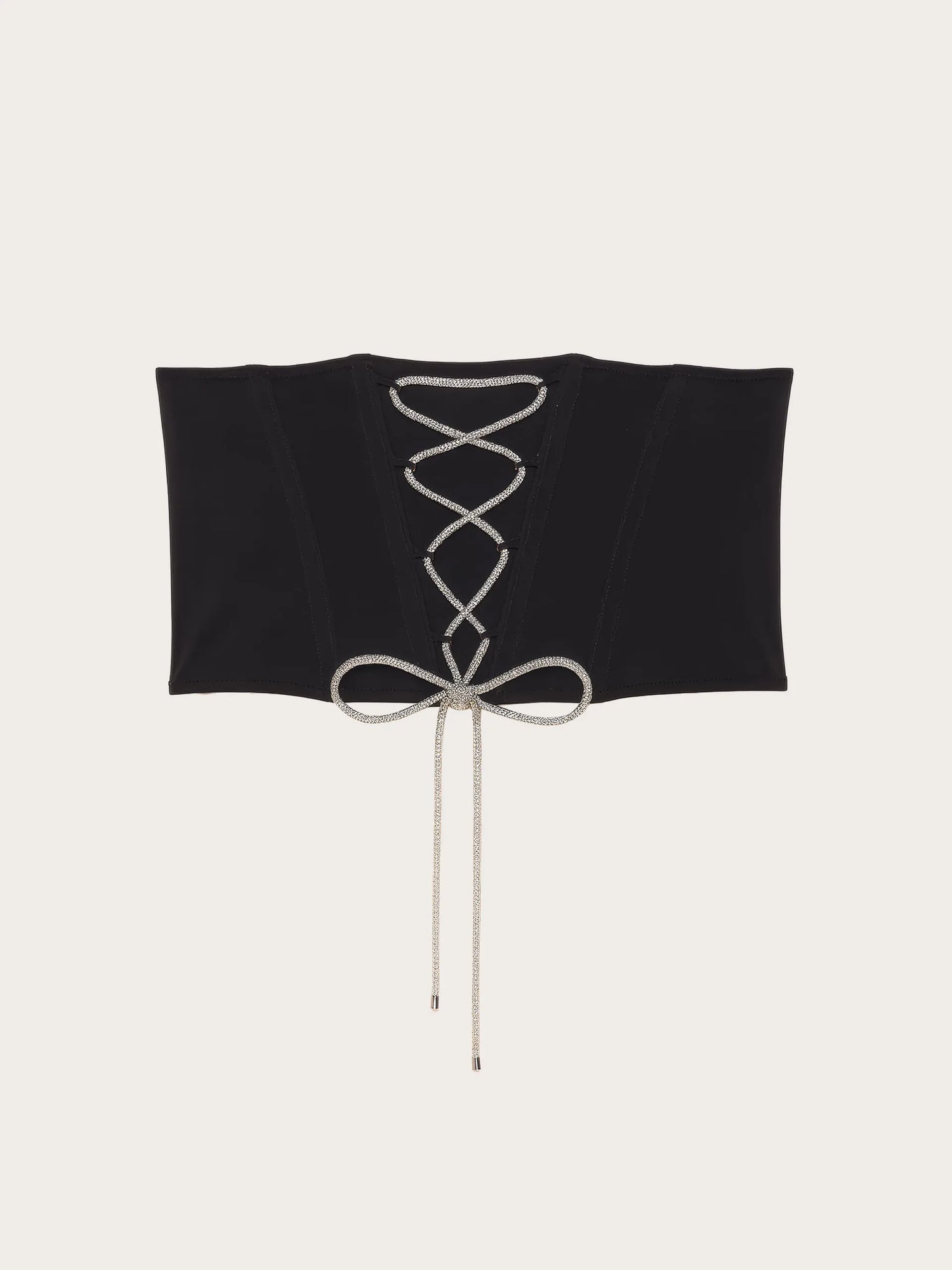 Yamamay_Black_Microfiber Waist Cincher with Crossed Jewel Details - The Body Collection_SAAD184004_072_02