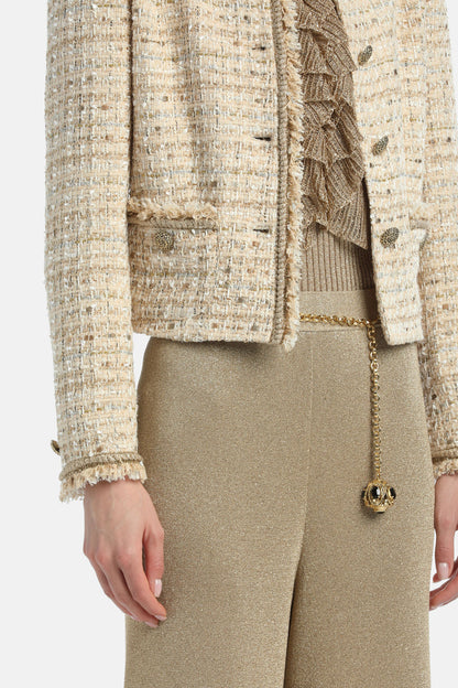 Luisa Spagnoli_Var Beige Oro_Sabbiadoro - BouclŽ Blazer Jacket_SABBIADORO_3902_07