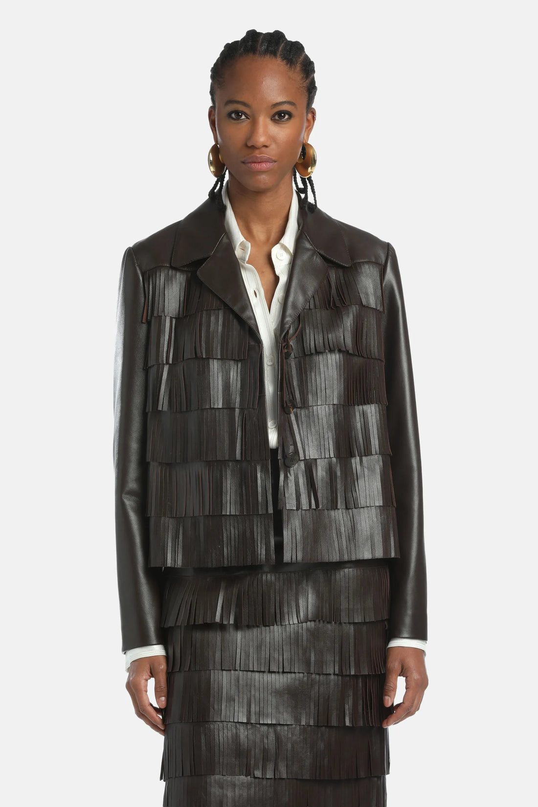 Luisa Spagnoli_Brown_Safira - Leather Jacket Ð Fashion Show_SAFIRA_0978_01