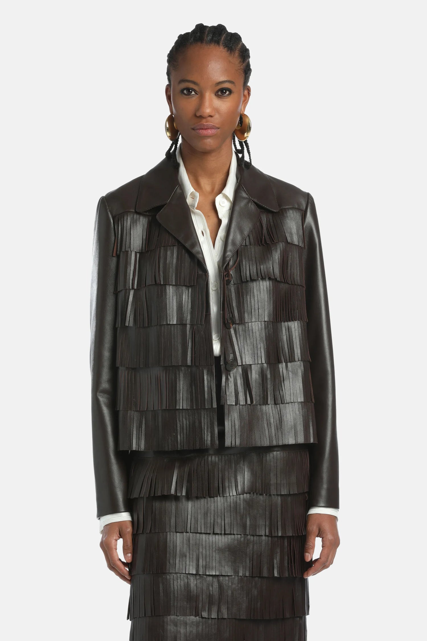 Luisa Spagnoli_Brown_Safira - Leather Jacket Ð Fashion Show_SAFIRA_0978_01