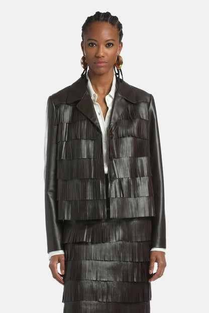 Luisa Spagnoli_Brown_Safira - Leather Jacket Ð Fashion Show_SAFIRA_0978_01