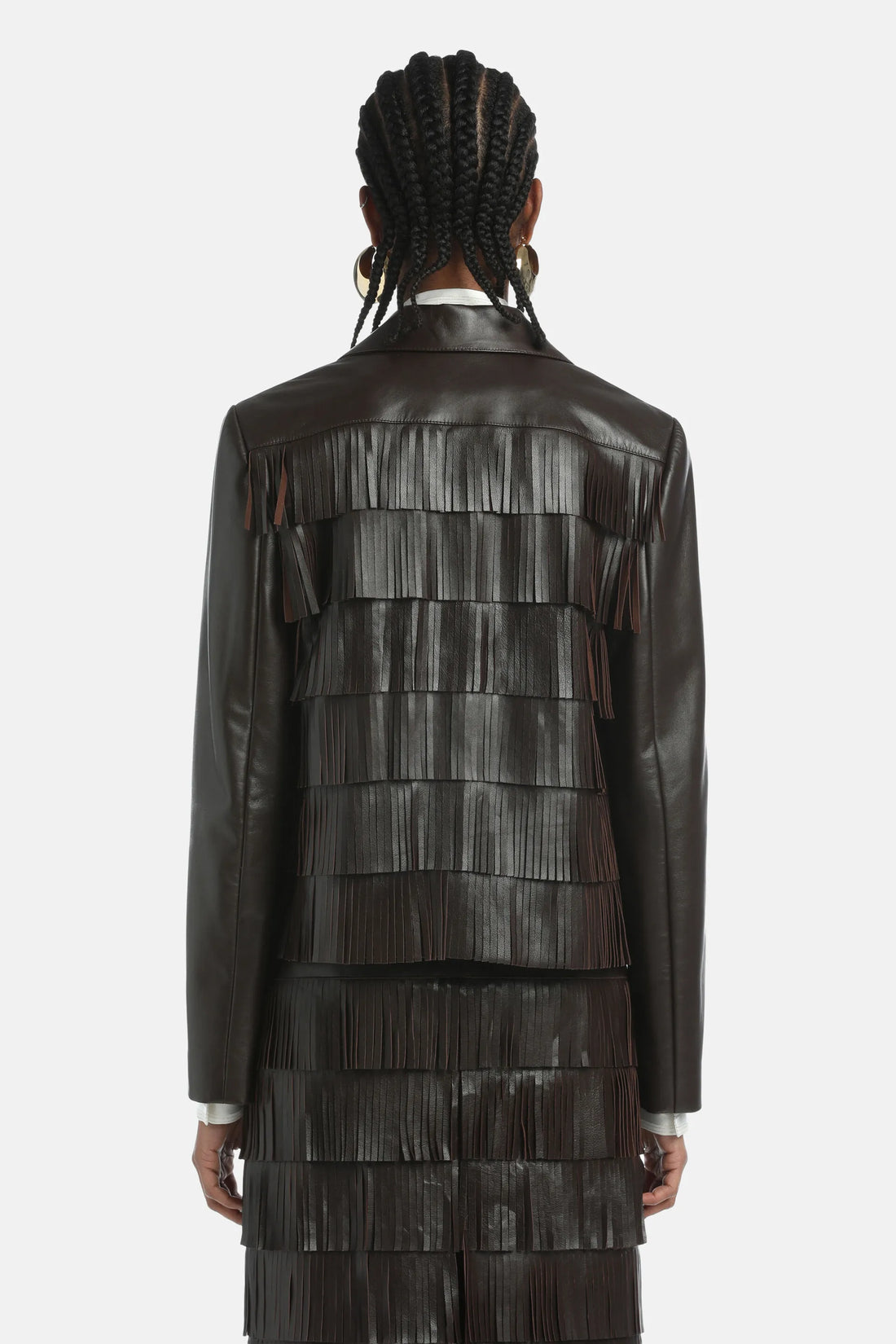 Luisa Spagnoli_Brown_Safira - Leather Jacket Ð Fashion Show_SAFIRA_0978_02