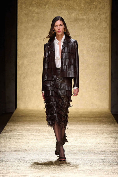 Luisa Spagnoli_Brown_Safira - Leather Jacket Ð Fashion Show_SAFIRA_0978_06