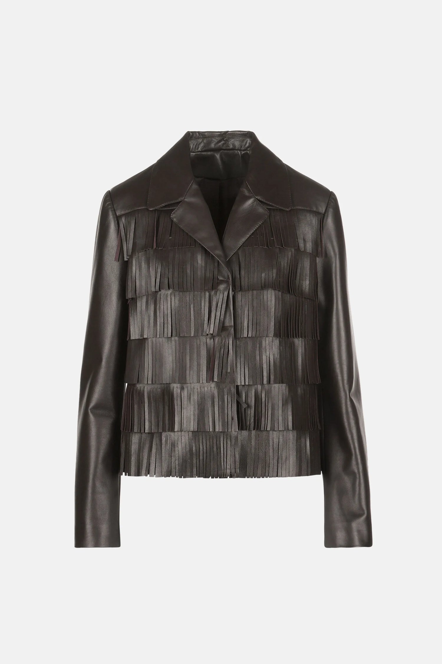 Luisa Spagnoli_Brown_Safira - Leather Jacket Ð Fashion Show_SAFIRA_0978_07