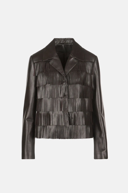 Luisa Spagnoli_Brown_Safira - Leather Jacket Ð Fashion Show_SAFIRA_0978_07