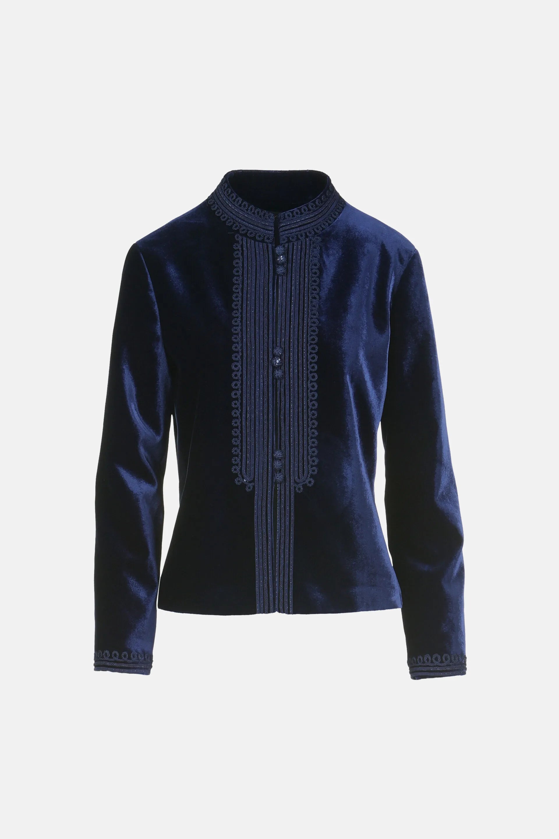 Luisa Spagnoli_Blue_Saia - Elegant Velvet Jacket_SAIA_1237_06
