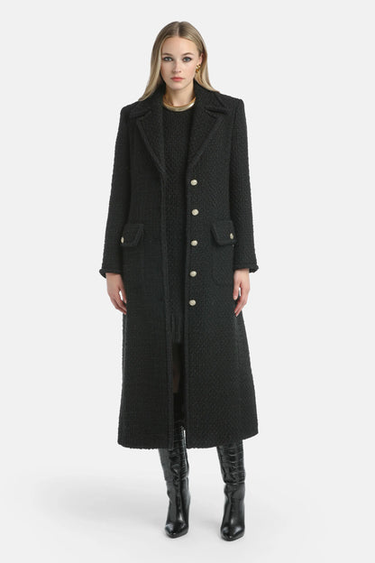 Luisa Spagnoli_Black_Salsa - BouclŽ Coat_SALSA_0101_02