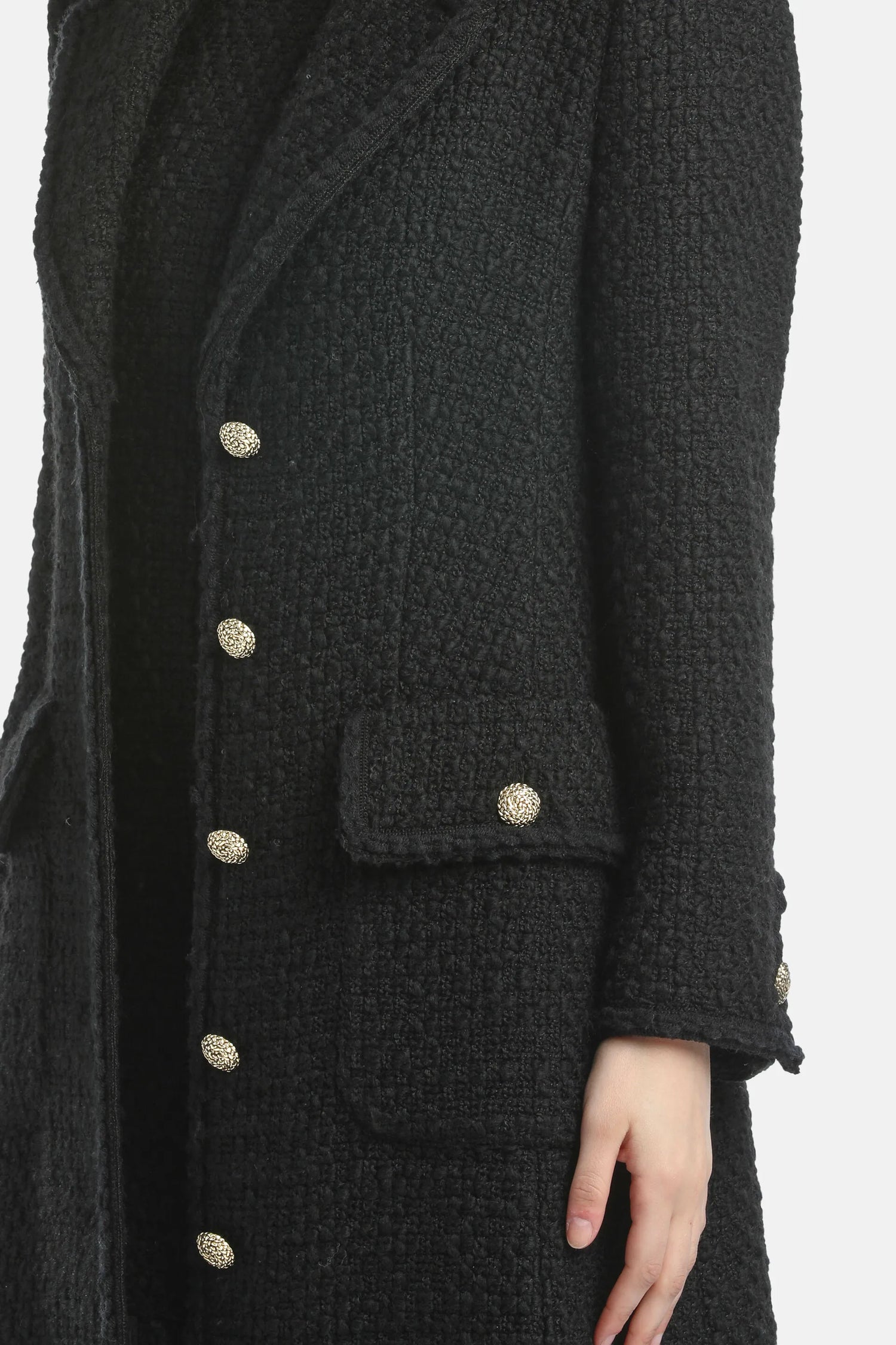 Luisa Spagnoli_Black_Salsa - BouclŽ Coat_SALSA_0101_04