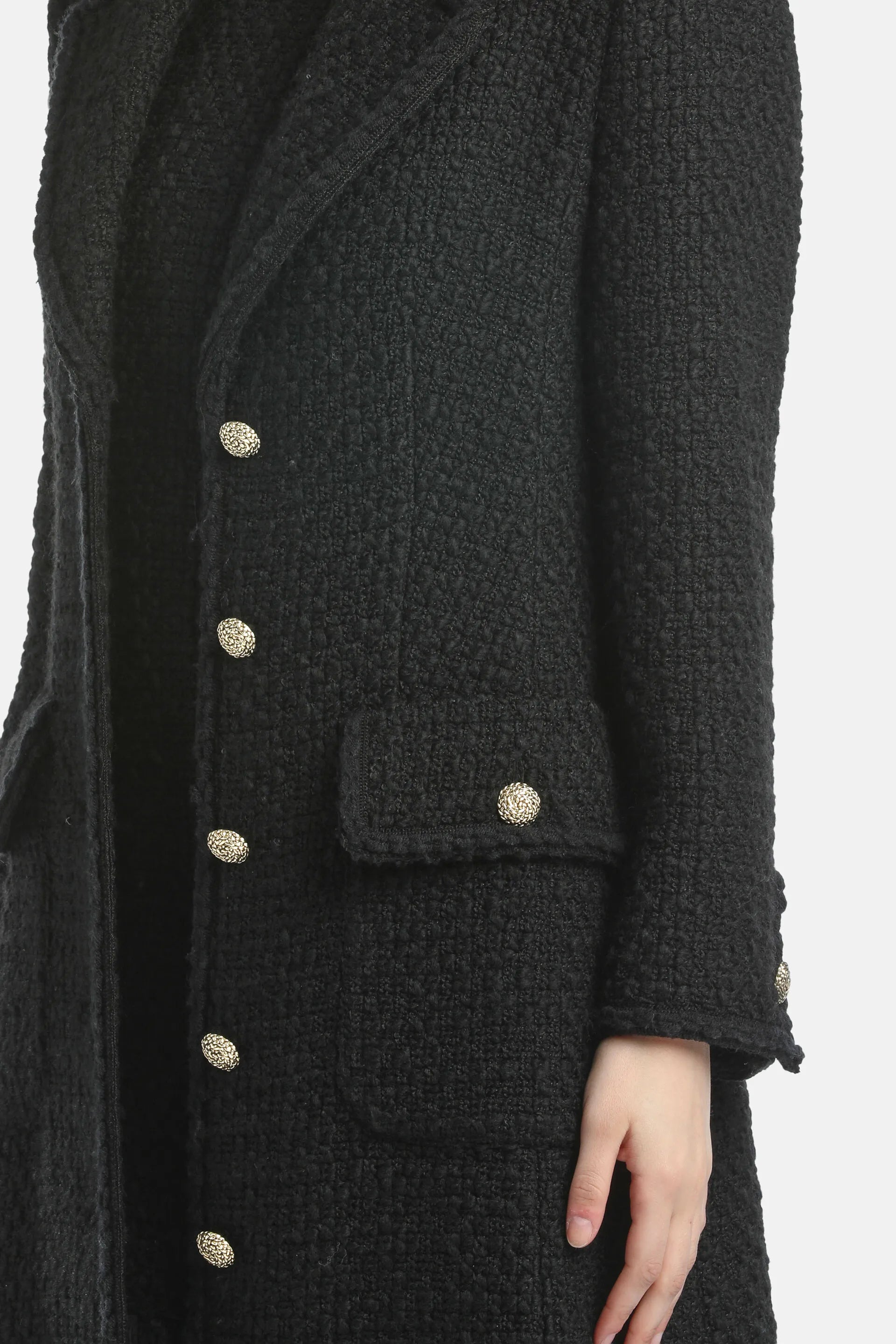 Luisa Spagnoli_Black_Salsa - BouclŽ Coat_SALSA_0101_04