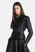 Luisa Spagnoli Nero Women Samoa Cropped Satin Jacket - Fashion Show SKU: SAMOA_0101 Image 01