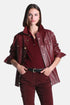 Luisa Spagnoli Bordeaux Women Sarmoneta - Leather Shirt Jacket SKU: SARMONETA_2445 Image 01