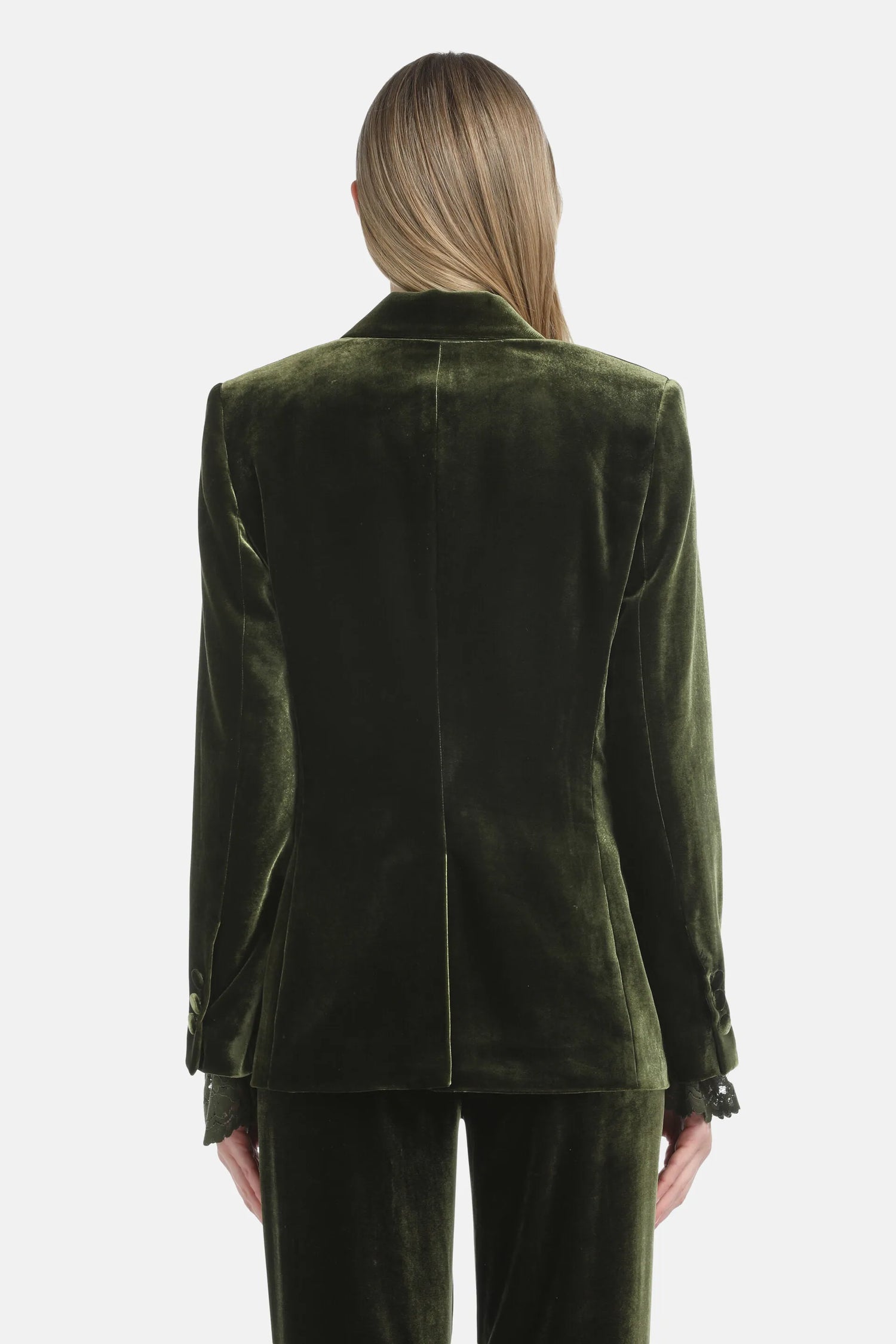 Luisa Spagnoli_Green_Scaffale - Elegant Velvet Jacket_SCAFFALE_1741 1741_03