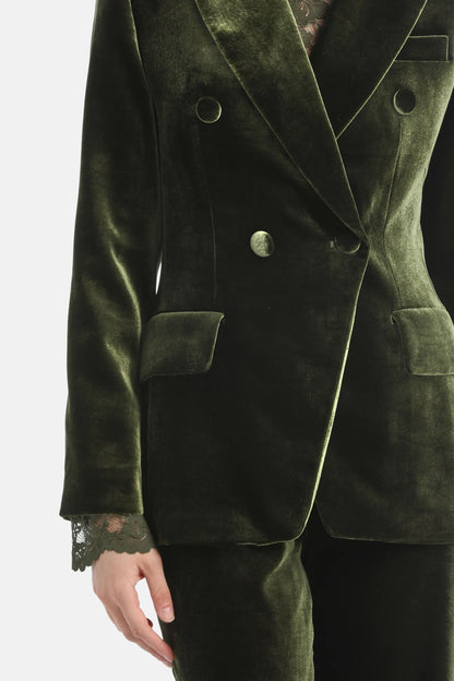 Luisa Spagnoli_Green_Scaffale - Elegant Velvet Jacket_SCAFFALE_1741 1741_05