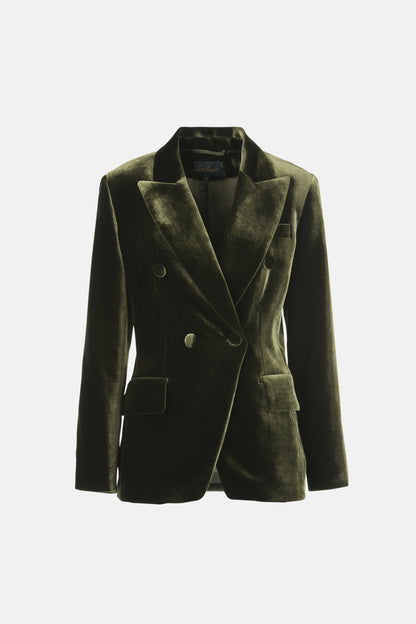 Luisa Spagnoli_Green_Scaffale - Elegant Velvet Jacket_SCAFFALE_1741 1741_07
