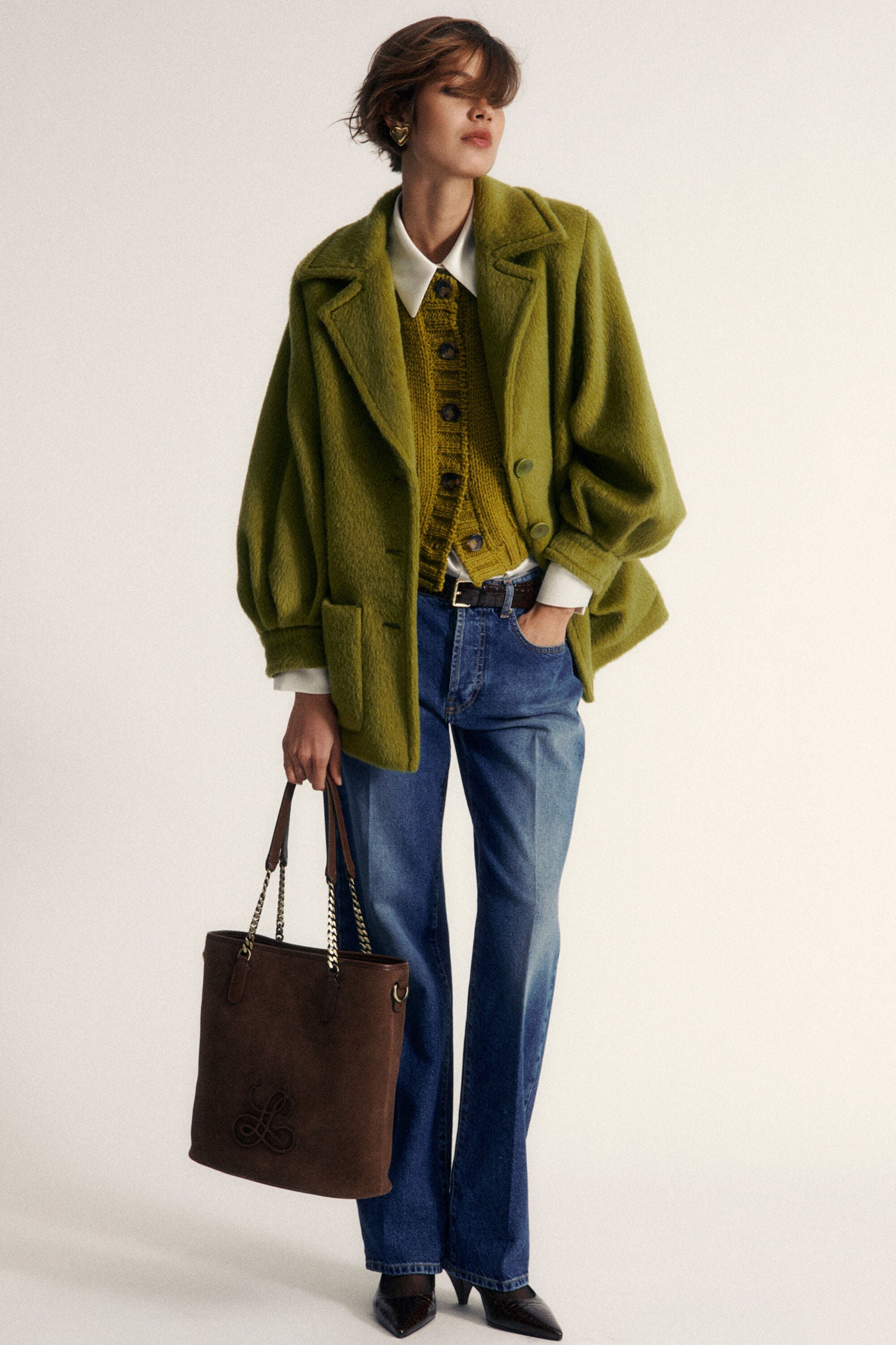 Luisa Spagnoli_Verde Oliva_Scaltrezza - Wool and Alpaca Peacoat_SCALTREZZA_0592_01